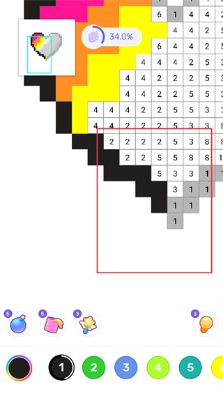 草莓涂涂数字填色