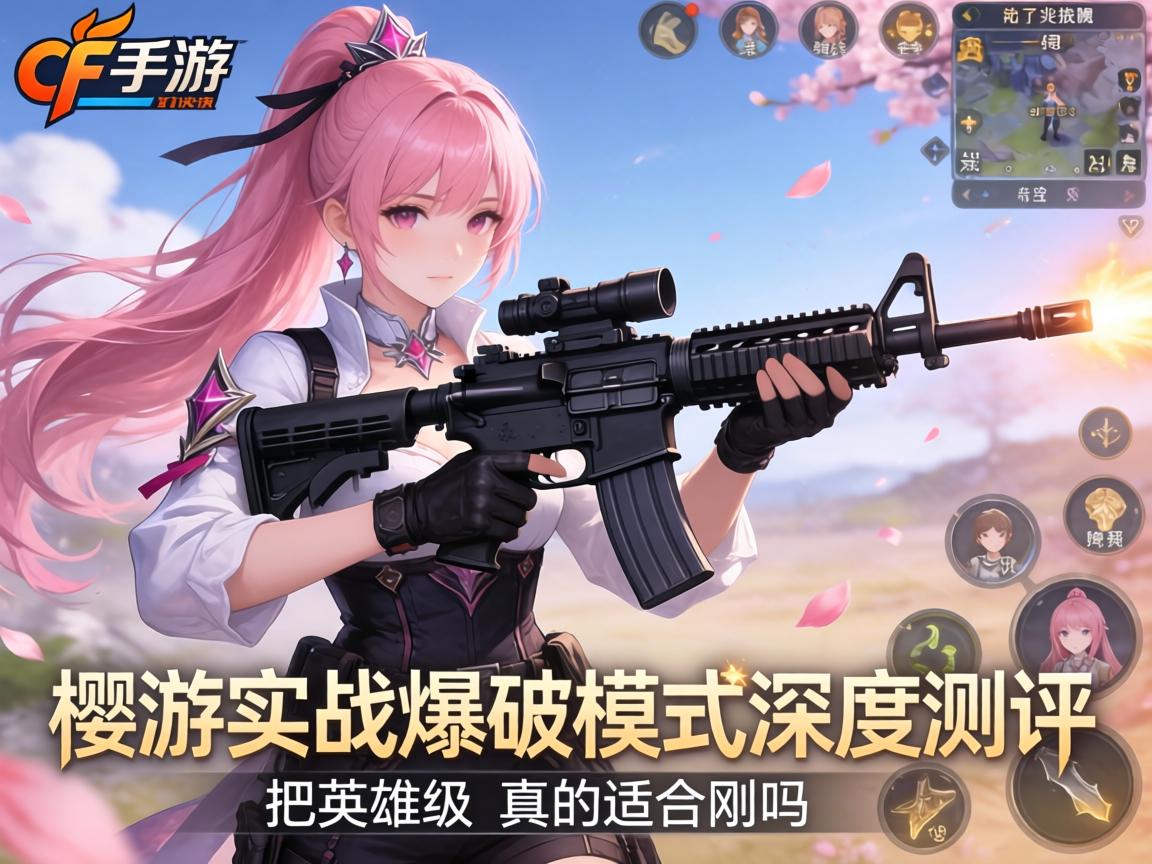 CF手游樱实战爆破模式深度测评，这把英雄级角色真的适合刚枪吗？