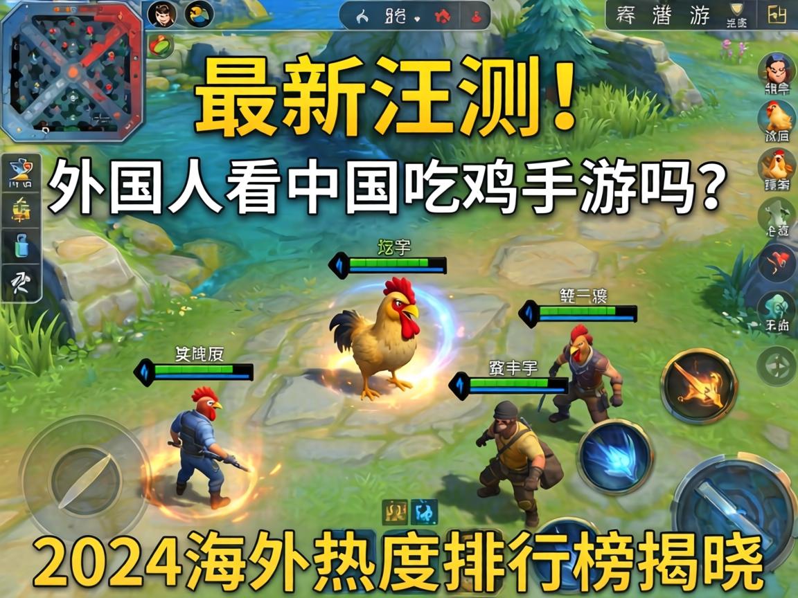 最新实测！外国人看中国吃鸡手游吗？2024海外热度排行榜揭晓