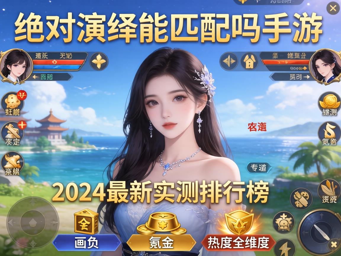 绝对演绎能匹配吗手游？2024最新实测排行榜，画质、氪金、热度全维度对比