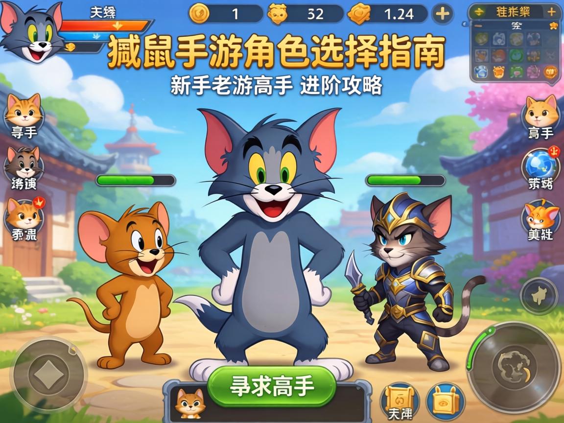 猫鼠手游角色选择指南，从新手到高手的进阶攻略