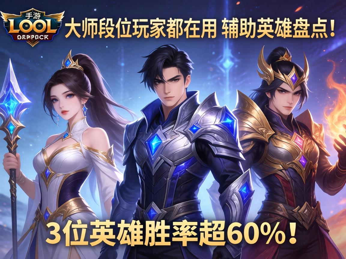 LOL手游大师段位玩家都在用的辅助英雄盘点，这3位英雄胜率超60%！