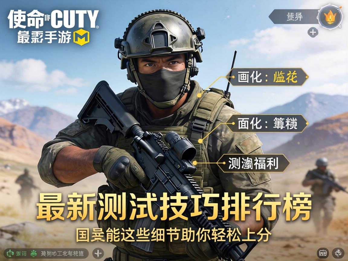使命召唤手游最新实测技巧排行榜，从画质到福利，这些细节助你轻松上分