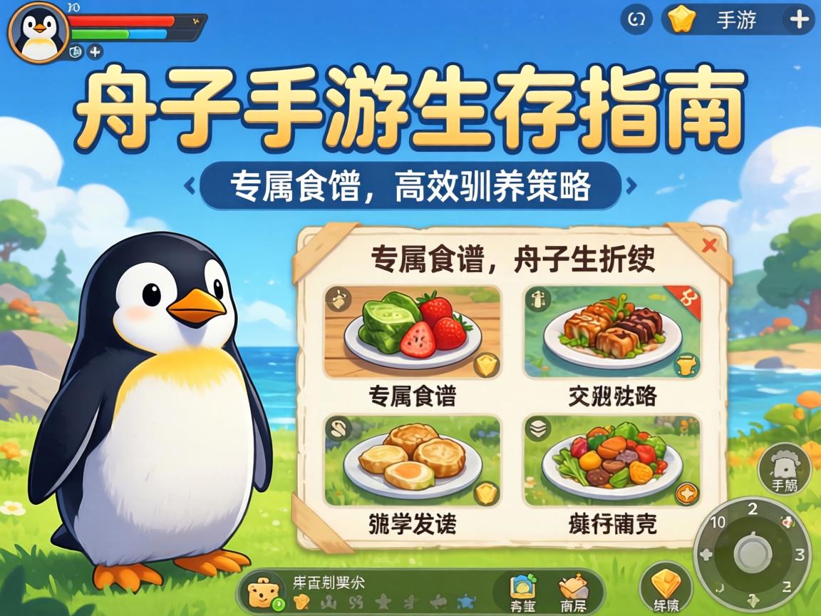 方舟手游生存指南，企鹅的专属食谱与高效驯养策略