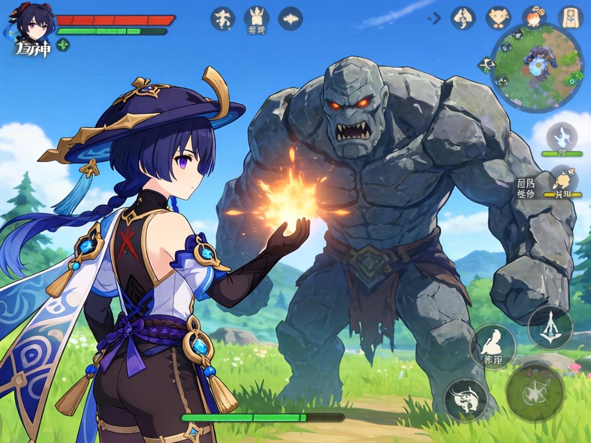 手游原神中如何高效击败石头人，策略与角色搭配全解析