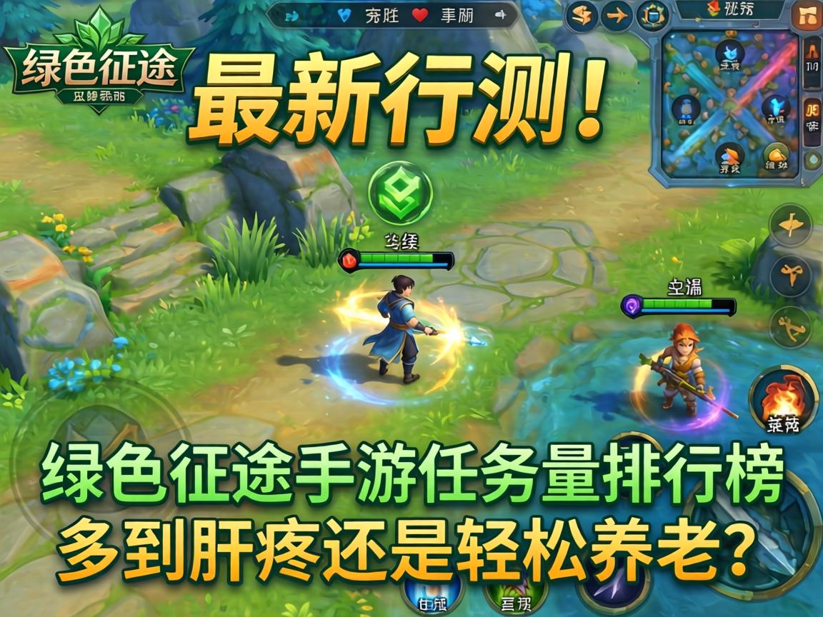 最新实测!绿色征途手游任务量排行榜,多到肝疼还是轻松养老?