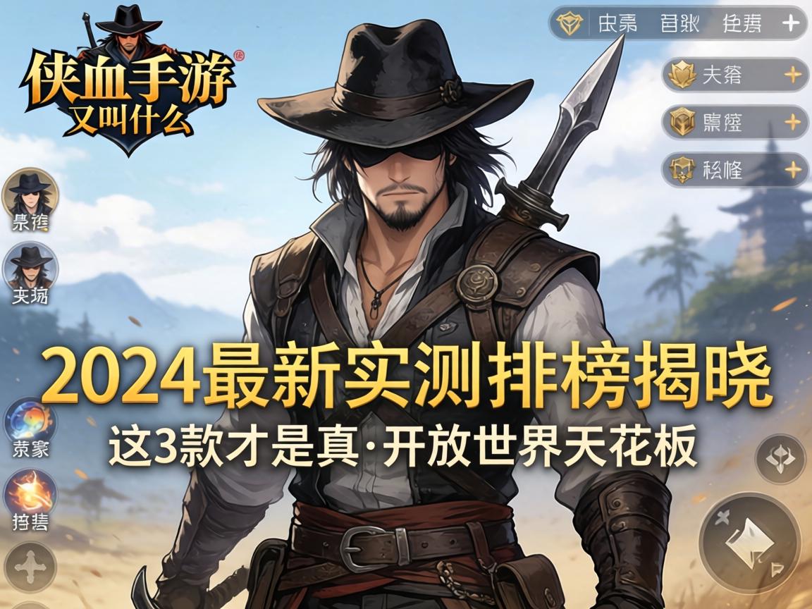 侠盗手游又叫什么？2024最新实测排行榜揭晓，这3款才是真·开放世界天花板
