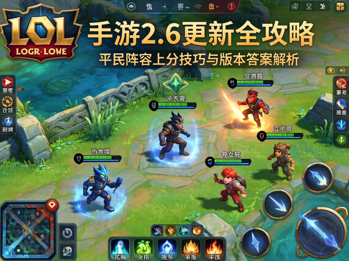 LOL手游2.6更新全攻略,平民阵容上分技巧与版本答案解析