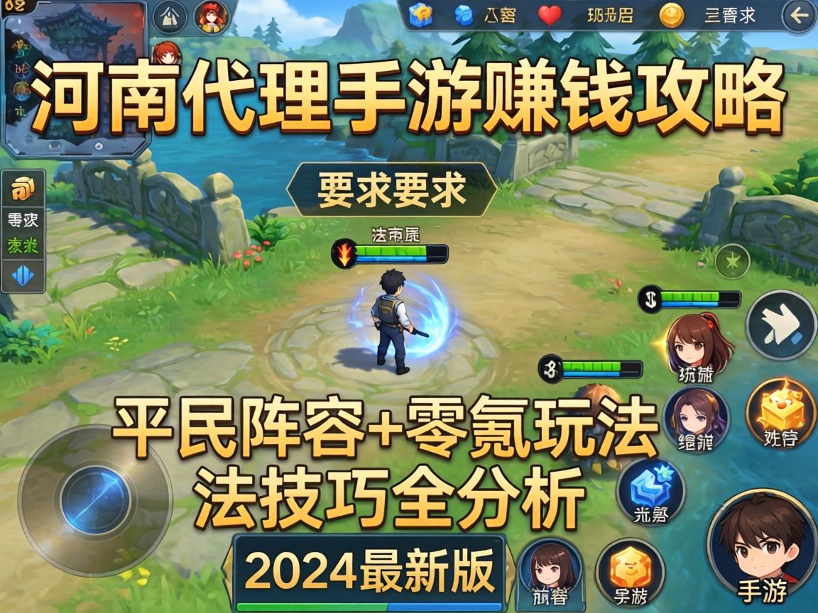 河南代理手游赚钱攻略,平民阵容+零氪玩法技巧全解析(2024最新版)