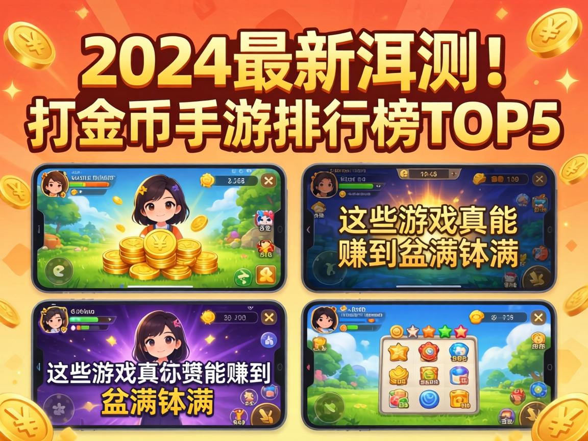 2024最新实测！打金币手游排行榜TOP5，这些游戏真能赚到盆满钵满