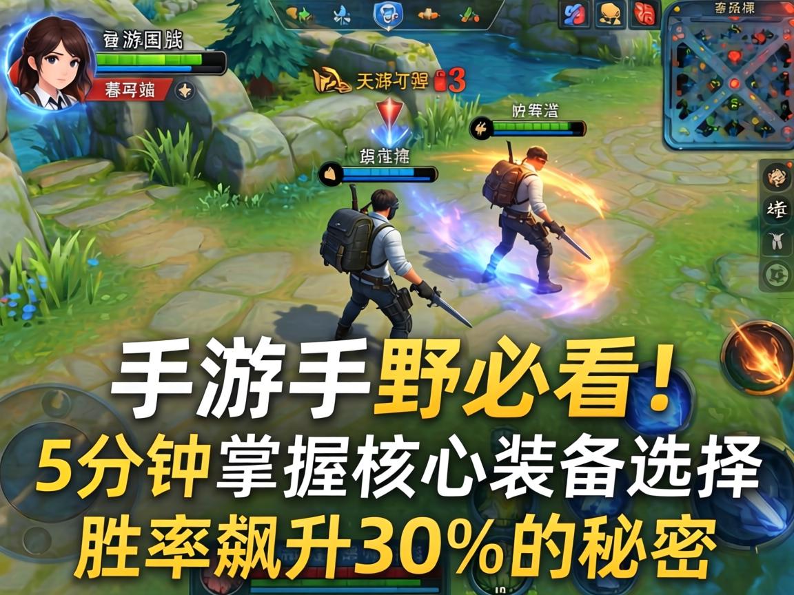 手游打野必看！5分钟掌握核心装备选择，胜率飙升30%的秘密