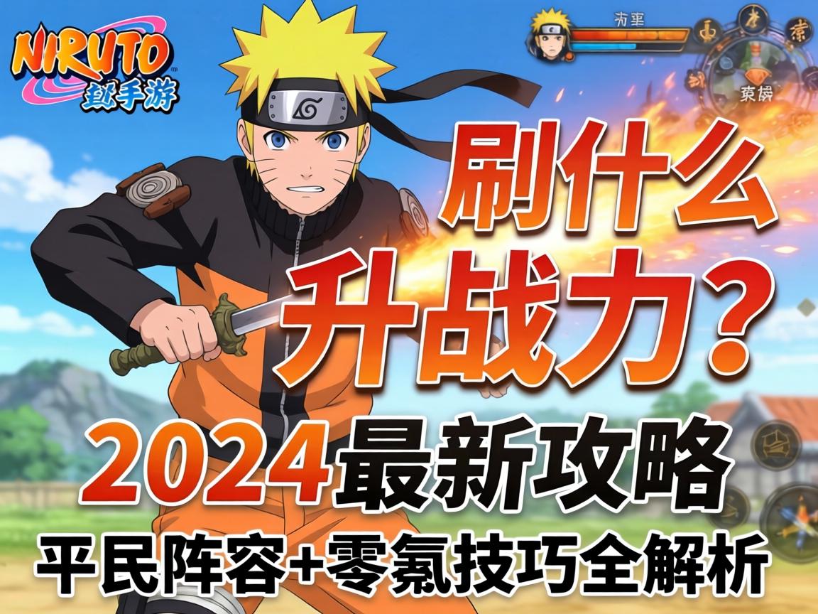 火影手游刷什么升战力?2024最新攻略,平民阵容+零氪技巧全解析