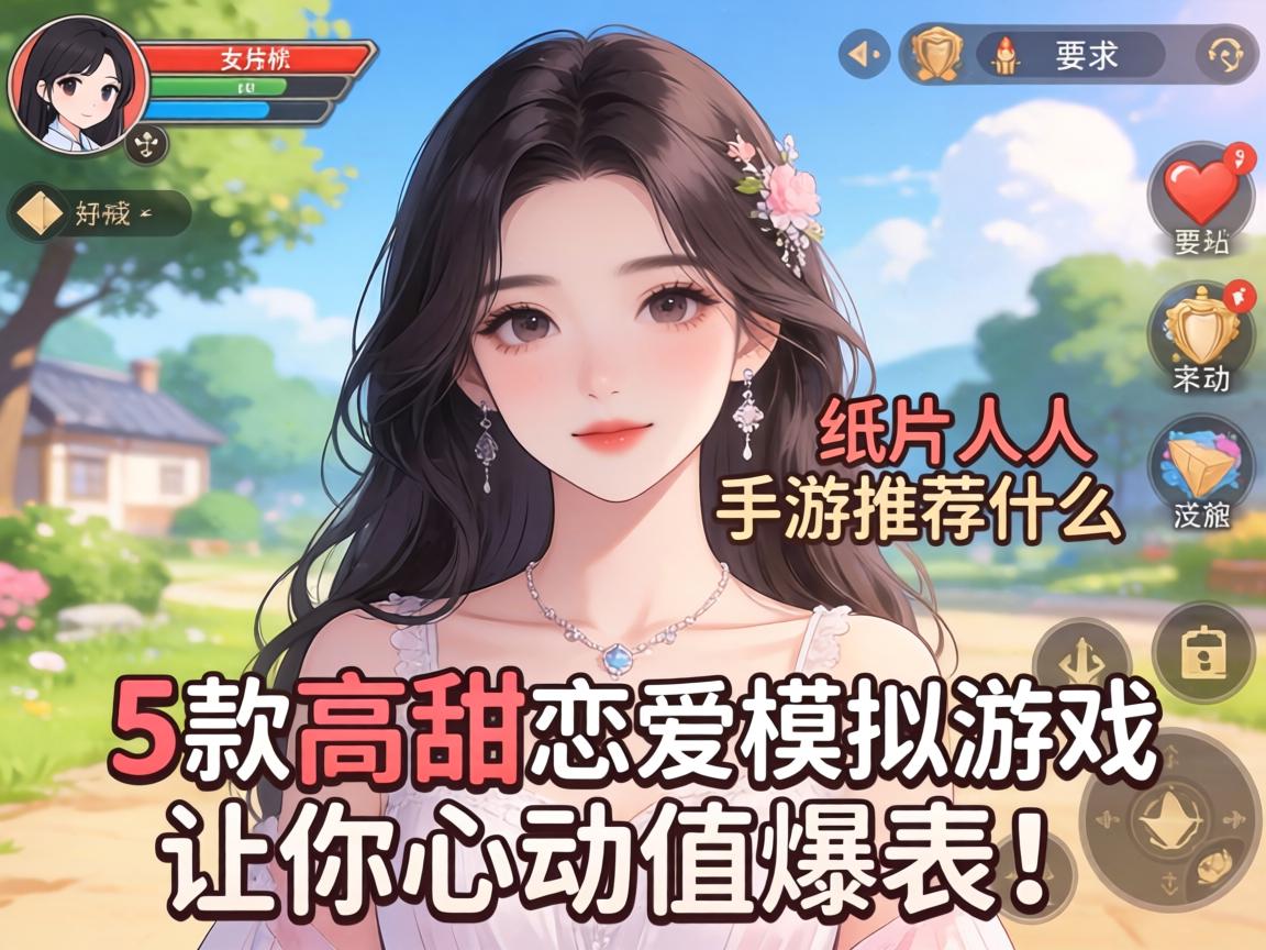 纸片人女友手游推荐什么?这5款高甜恋爱模拟游戏让你心动值爆表!
