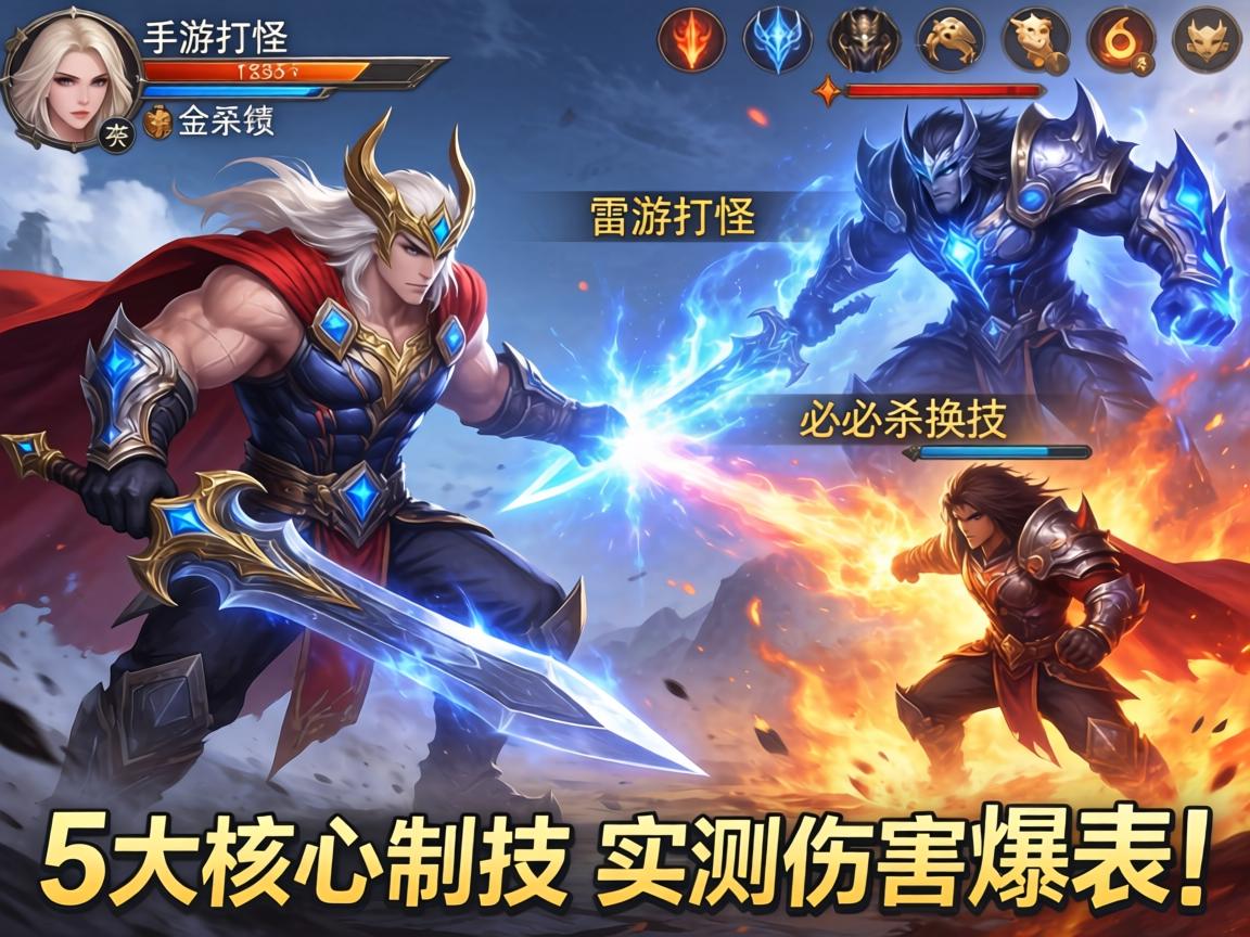 手游雷神打怪必杀技全解析，5大核心技能实测伤害爆表！