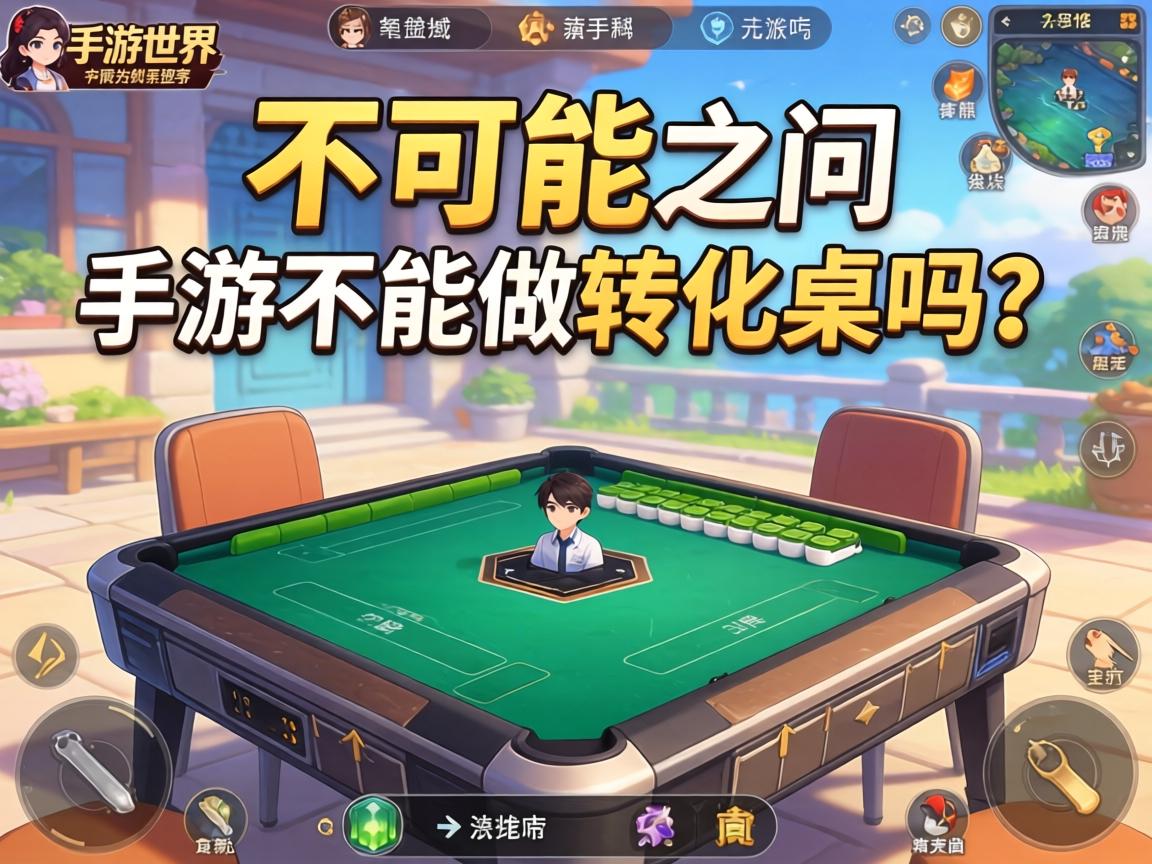 手游世界中的不可能之问，手游不能做转化桌吗？
