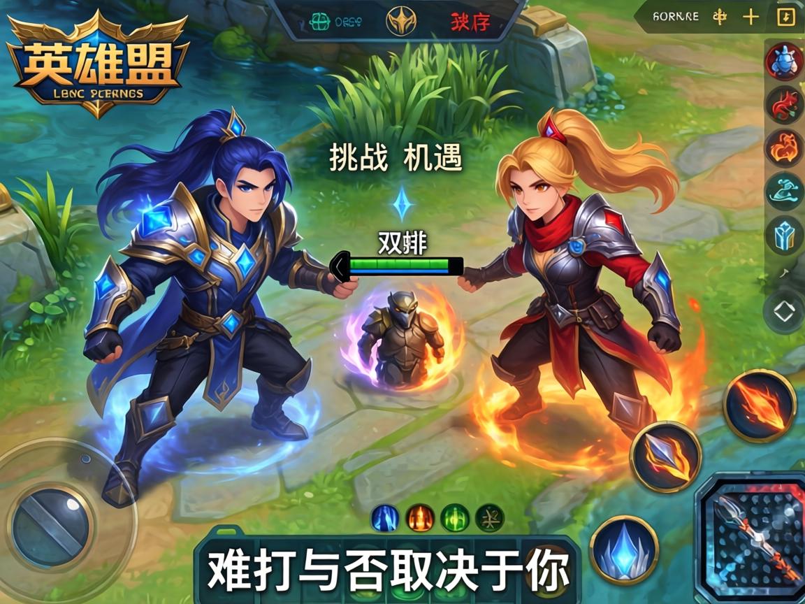 手游英雄联盟双排,挑战与机遇并存,难打与否取决于你