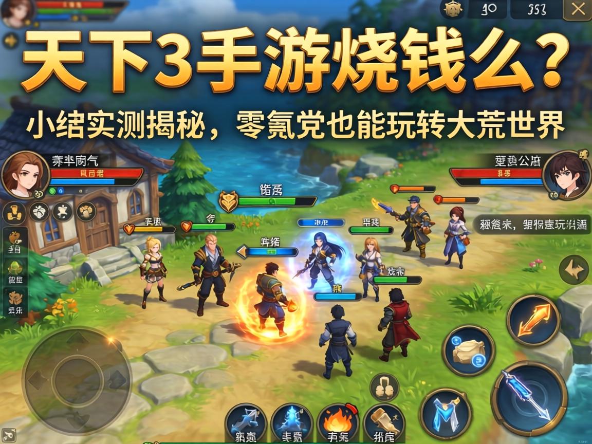 天下3手游烧钱么？小编实测揭秘，零氪党也能玩转大荒世界