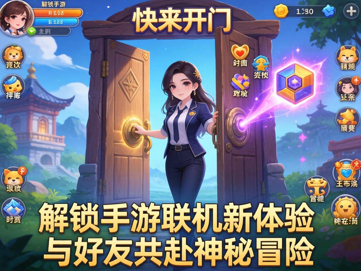 快来开门，解锁手游联机新体验，与好友共赴神秘冒险