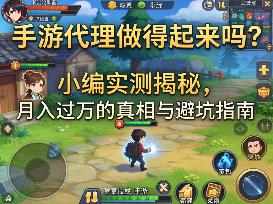 手游代理做得起来吗?小编实测揭秘,月入过万的真相与避坑指南