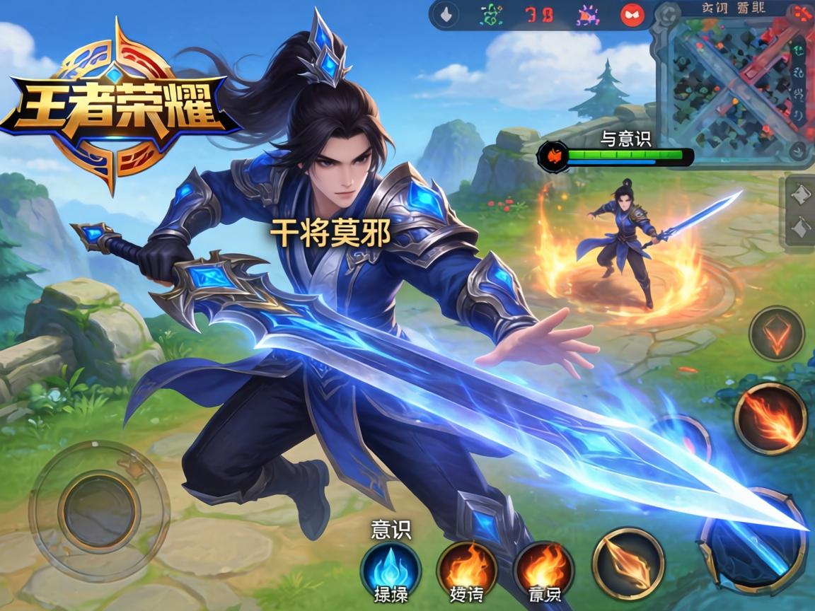 手游王者荣耀干将莫邪，玩转飞剑，操作与意识的双重考验