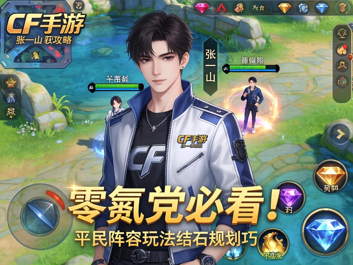 CF手游张一山角色获取攻略，零氪党必看！平民阵容玩法与钻石规划技巧