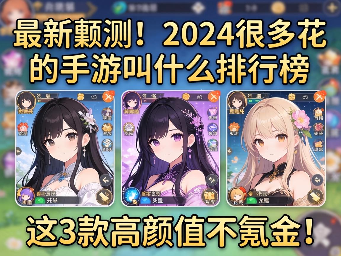 最新实测！2024很多花的手游叫什么排行榜，这3款高颜值不氪金！