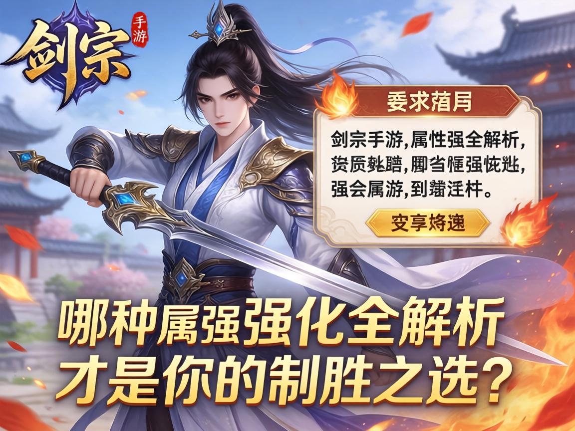 剑宗手游属性强化全解析，哪种属强才是你的制胜之选？