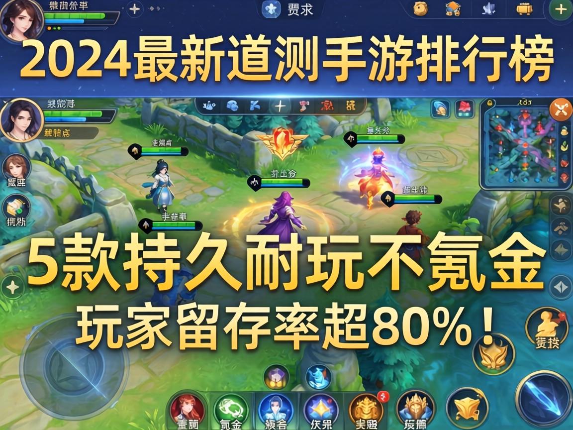 2024最新实测手游排行榜,这5款持久耐玩不氪金,玩家留存率超80%!