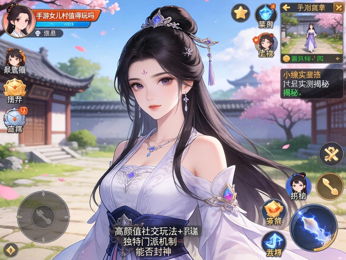 手游女儿村值得玩吗?小编实测揭秘,高颜值社交玩法+独特门派机制能否封神?