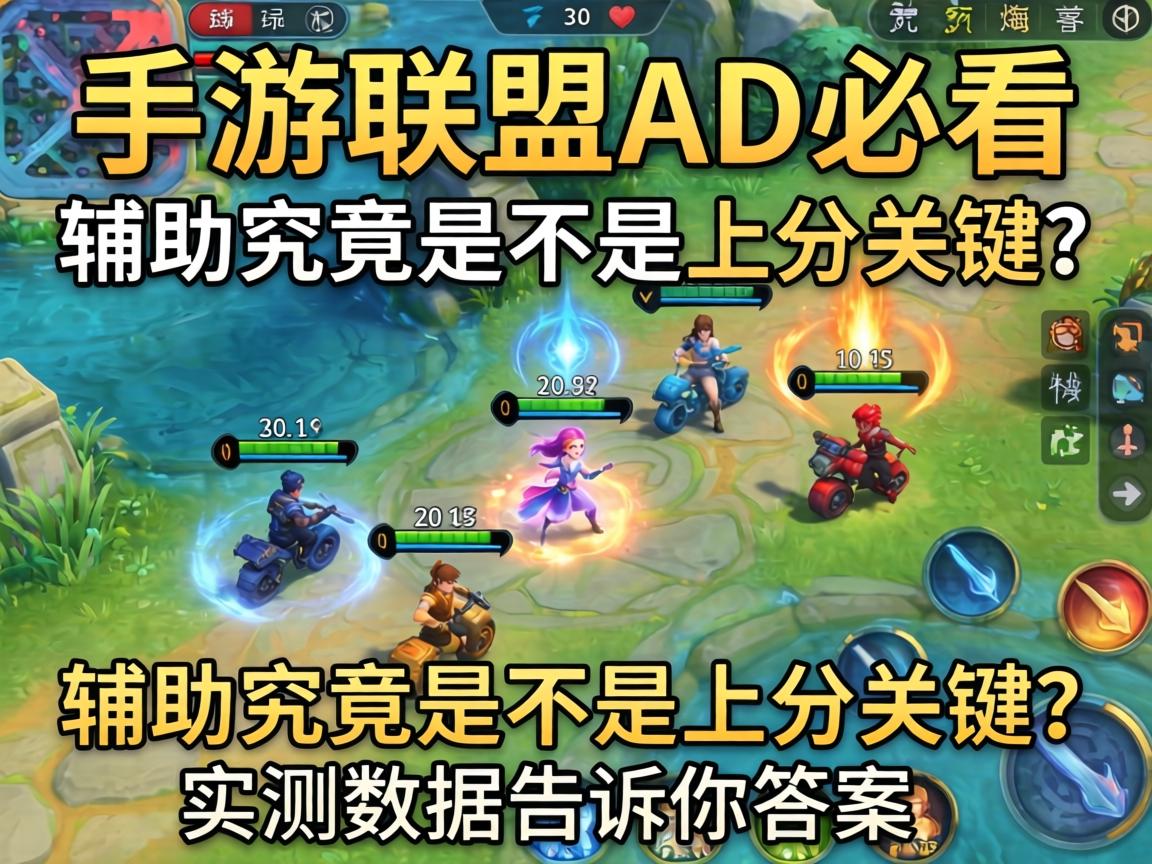 手游联盟AD必看，辅助究竟是不是上分关键？实测数据告诉你答案