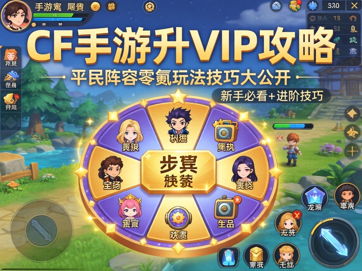 CF手游抽奖升VIP攻略，平民阵容零氪玩法技巧大公开（新手必看+进阶技巧）