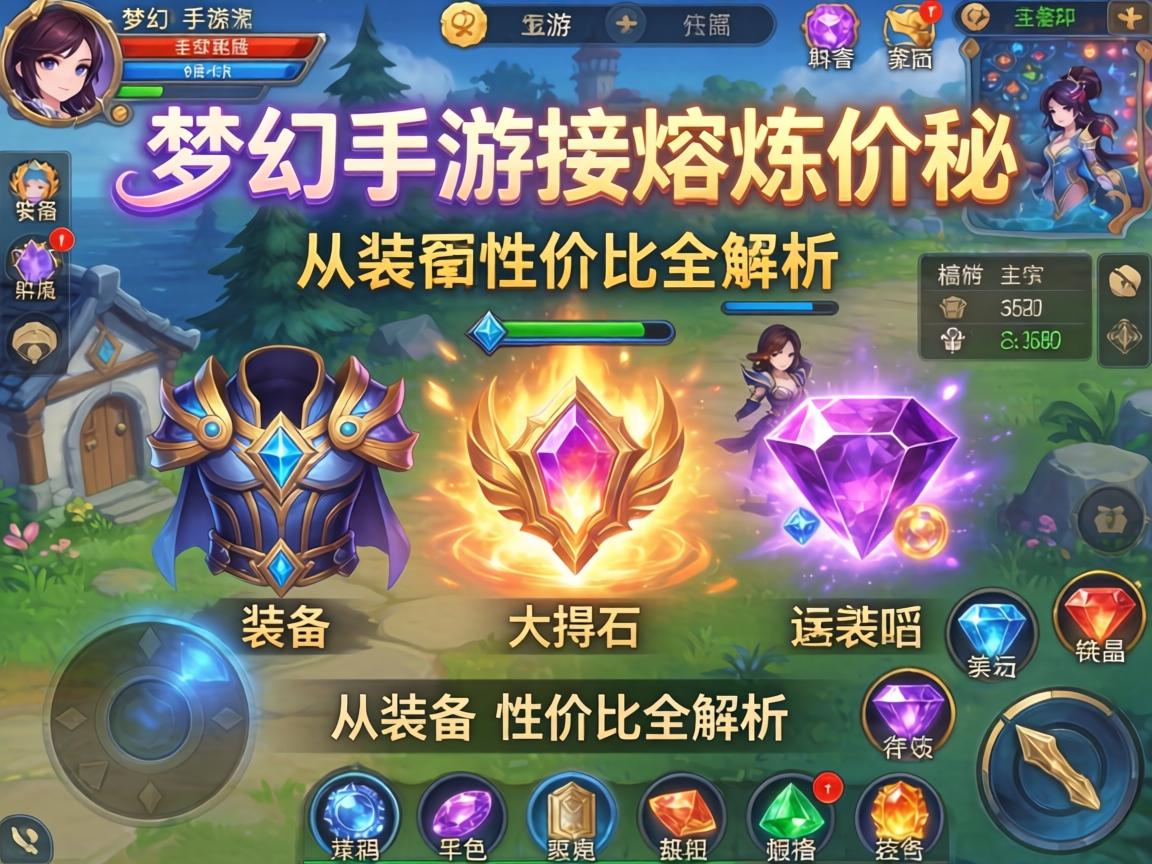 梦幻手游接熔炼价格大揭秘，从装备到宝石的性价比全解析