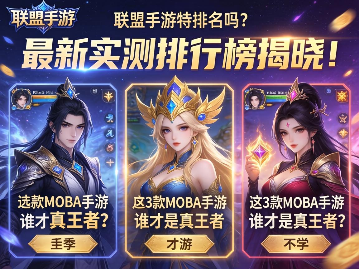 联盟手游有排名吗？最新实测排行榜揭晓！这3款MOBA手游谁才是真王者？