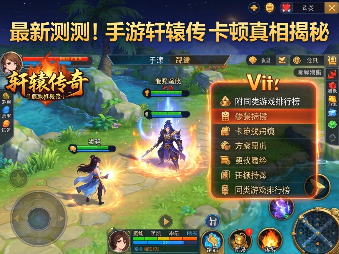 最新实测！手游轩辕传奇卡顿真相揭秘，附同类游戏排行榜对比