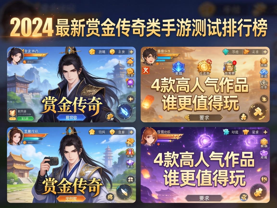 2024最新赏金传奇类手游实测排行榜，这4款高人气作品谁更值得玩？