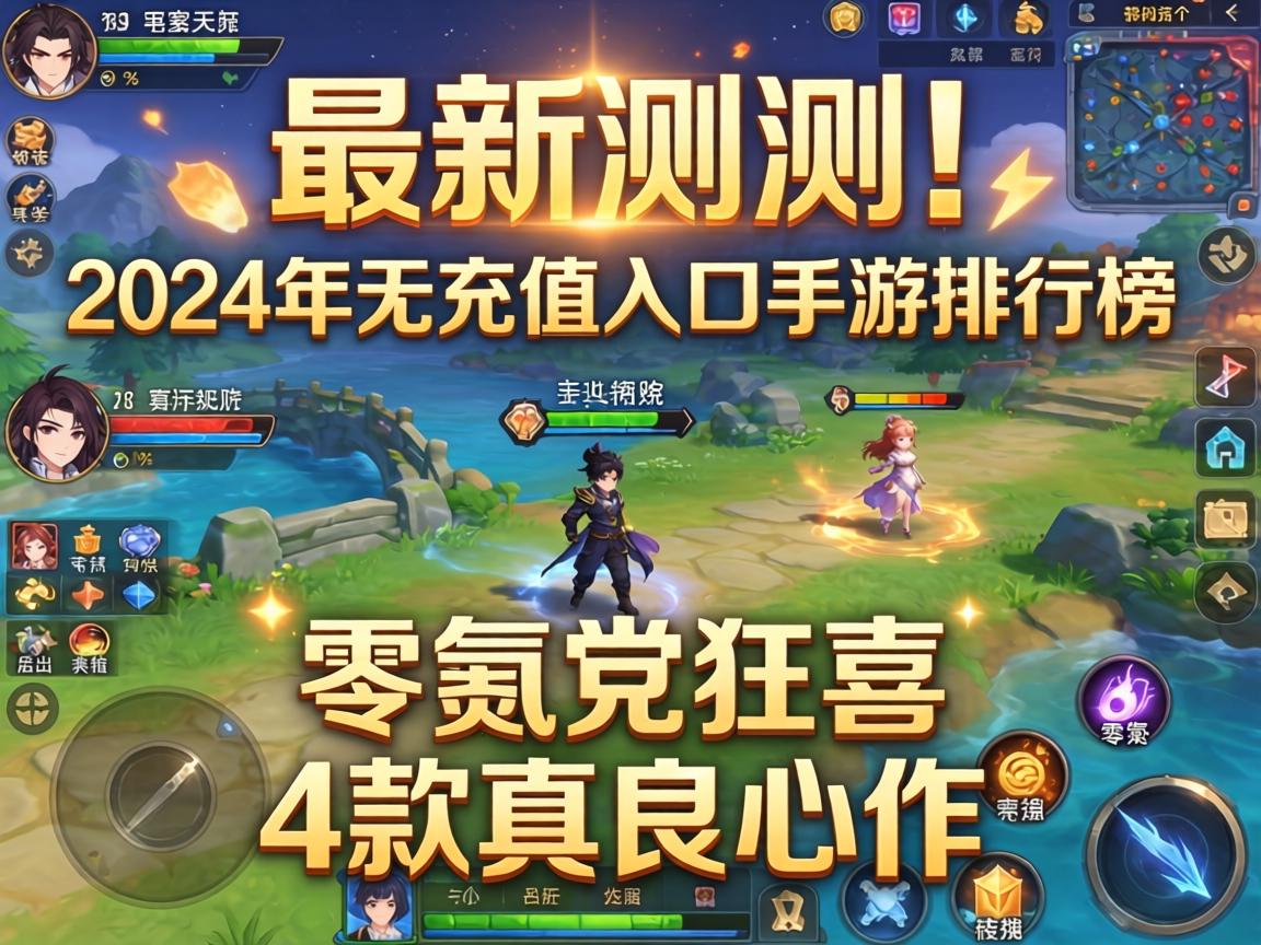 最新实测！2024年无充值入口手游排行榜，零氪党狂喜的4款真良心作