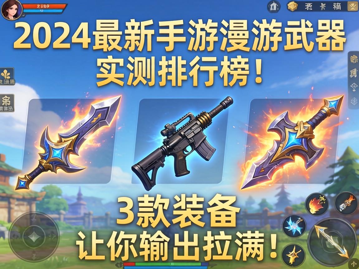 2024最新手游漫游武器实测排行榜，这3款装备让你输出拉满！