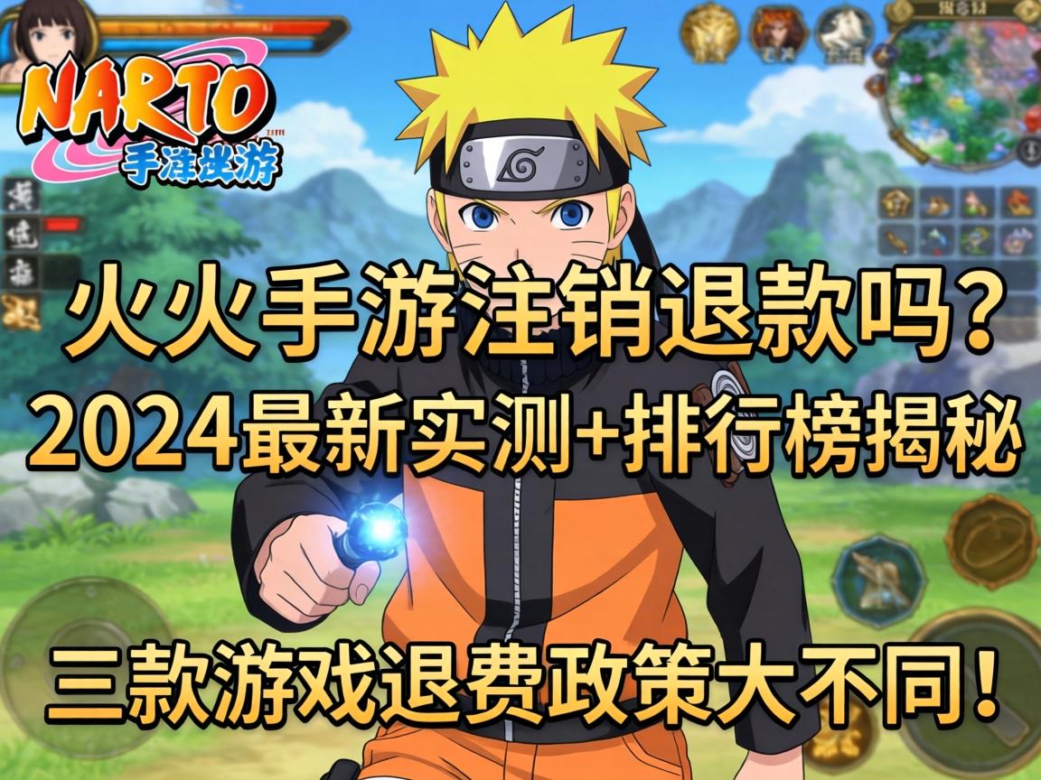 火影手游注销退款吗？2024最新实测+排行榜揭秘，这三款游戏退费政策大不同！