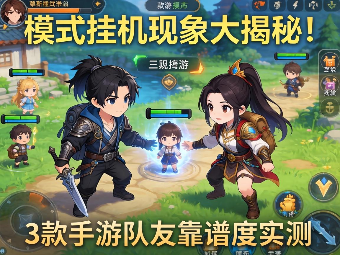 双人模式挂机现象大揭秘！这3款手游的队友靠谱度实测