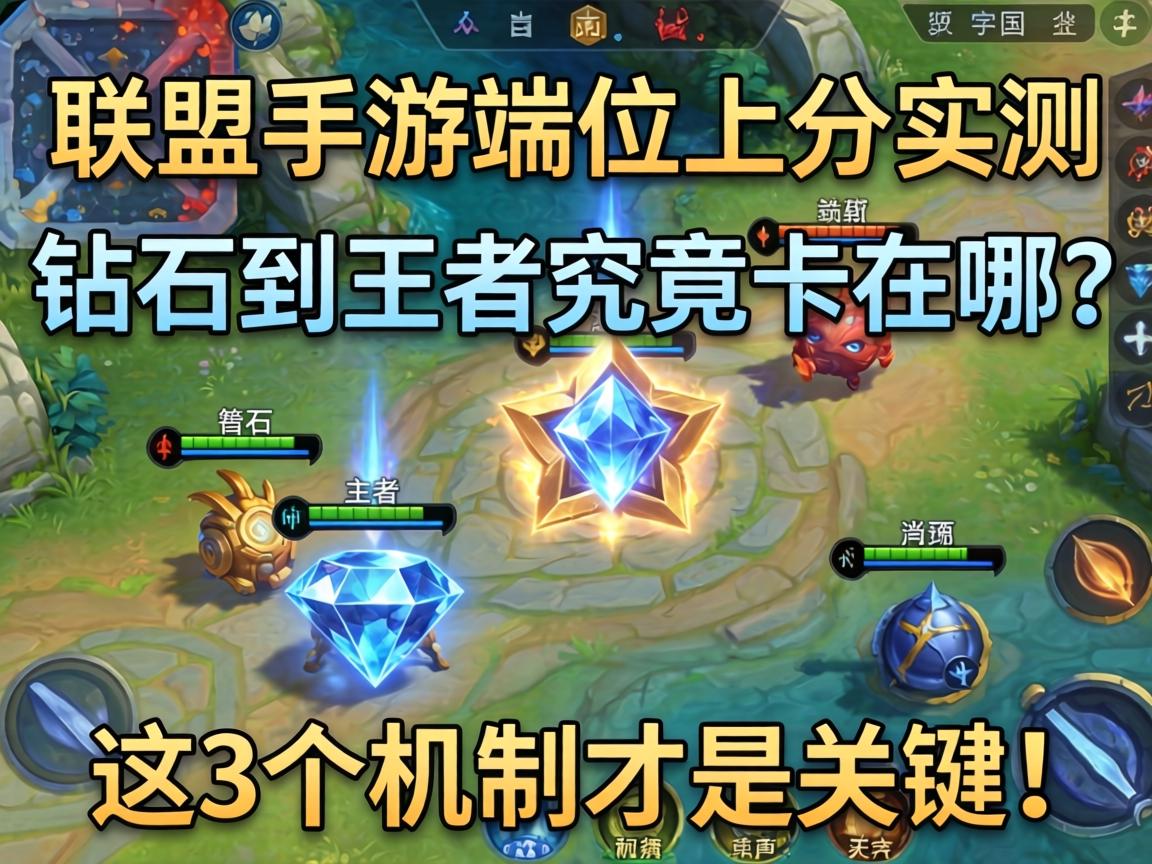 联盟手游端位上分实测，钻石到王者究竟卡在哪？这3个机制才是关键！