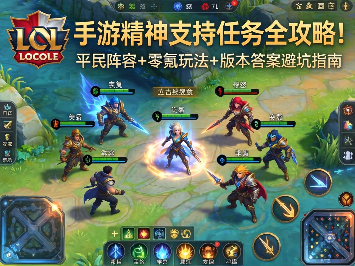 LOL手游精神支持任务全攻略，平民阵容+零氪玩法+版本答案避坑指南