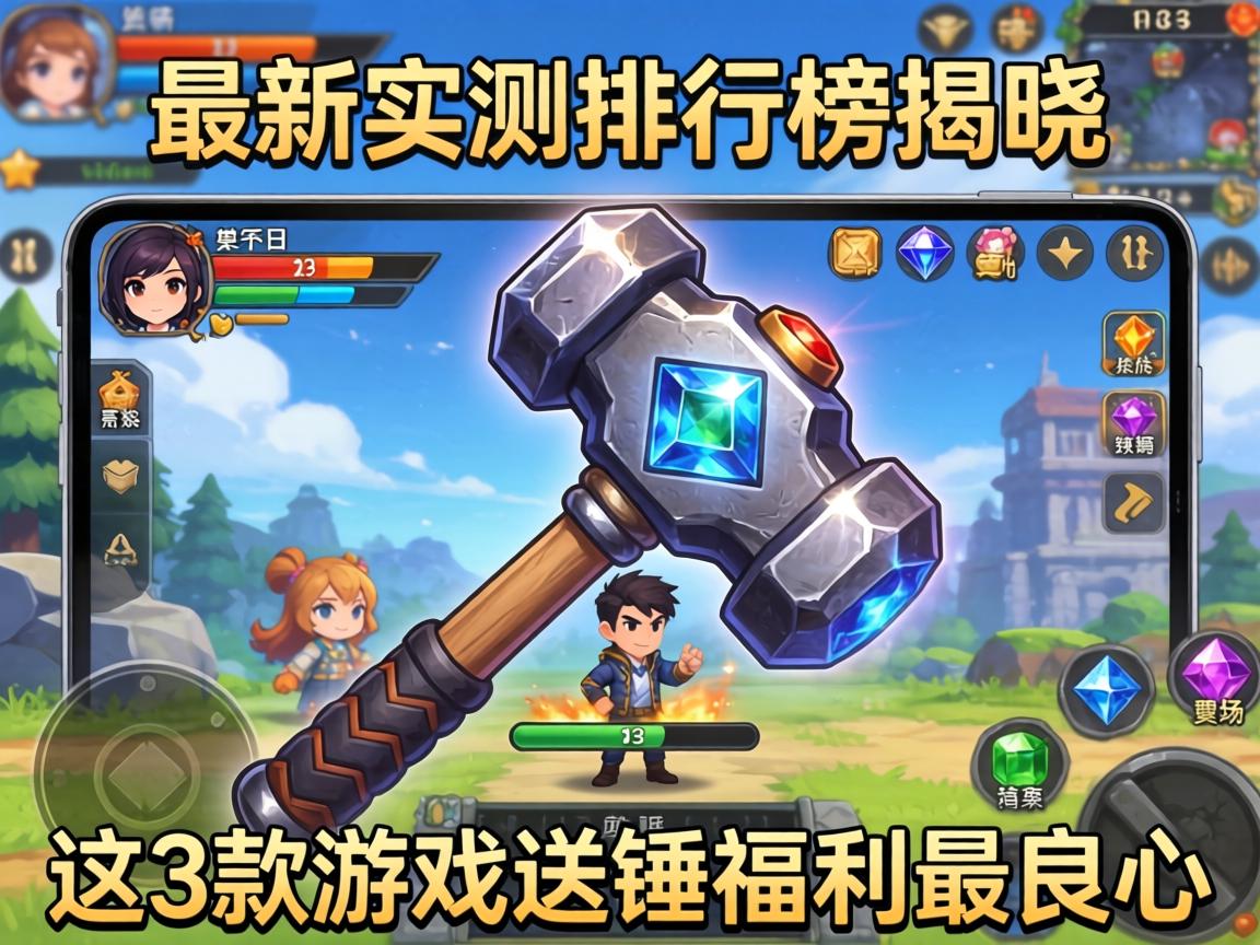 手游宝石锤可以送吗?最新实测排行榜揭晓,这3款游戏送锤福利最良心