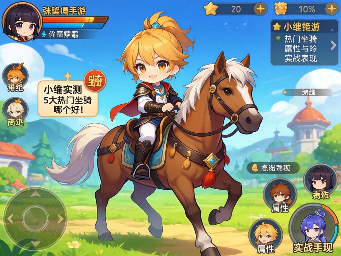 弹弹堂手游坐骑哪个好？小编实测5大热门坐骑属性与实战表现