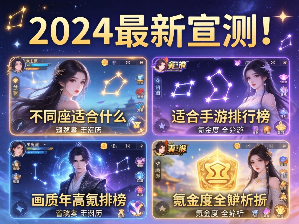 2024最新实测!不同星座适合什么手游排行榜,从画质到氪金度全解析