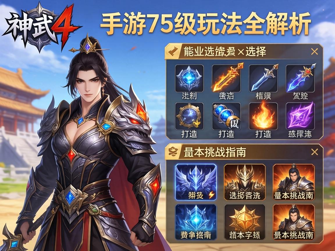 神武4手游75级玩法全解析，职业选择、装备打造与副本挑战指南