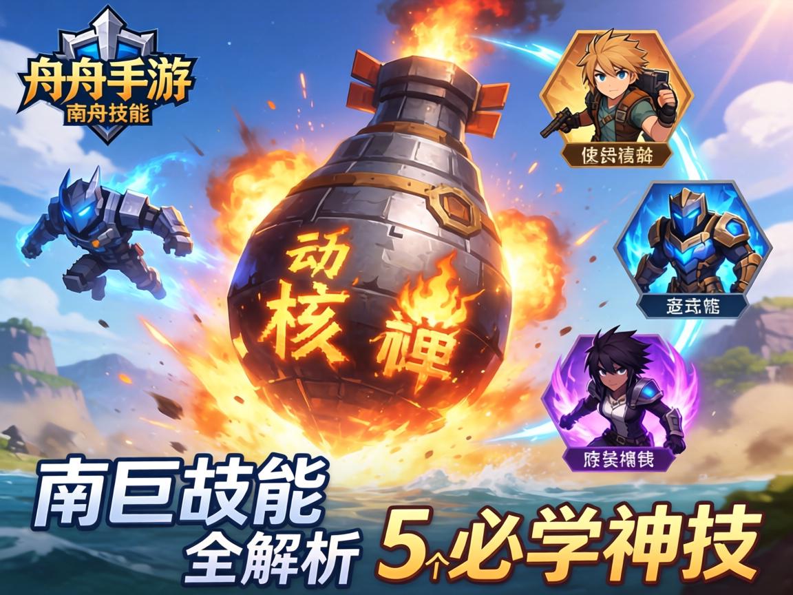 方舟手游南巨技能全解析，这头移动核弹的5个必学神技