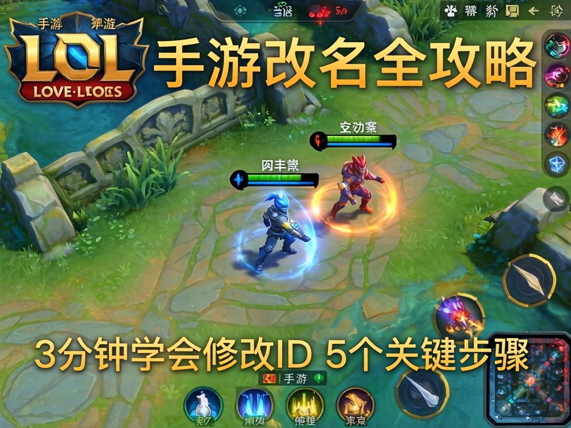 LOL手游改名全攻略，3分钟学会修改ID的5个关键步骤