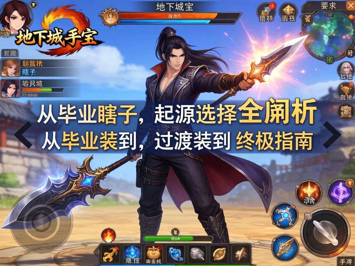 手游地下城与勇士，起源瞎子职业武器选择全解析，从毕业装到过渡装的终极指南