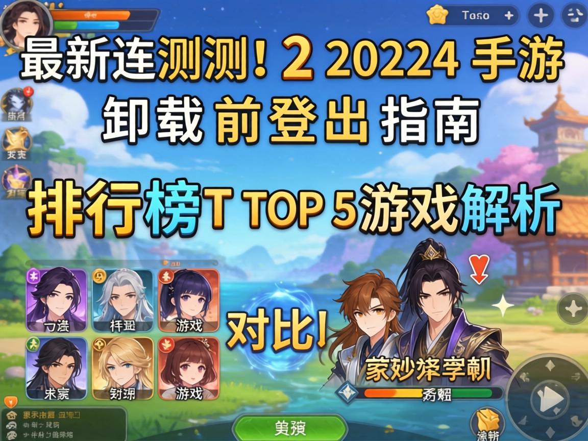 最新实测！2024手游卸载前登出指南，排行榜TOP5游戏对比解析