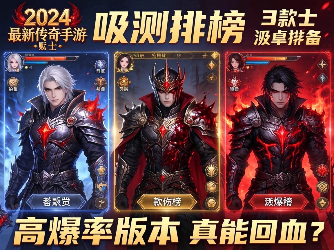 2024最新传奇手游战士吸血装备实测排行榜，这3款高爆率版本真能回血？